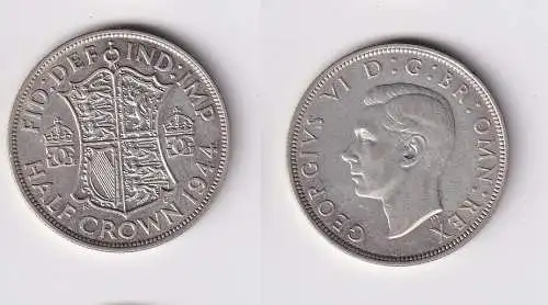 1/2 Crown Silber Münze Großbritannien 1944 f.vz (166566)