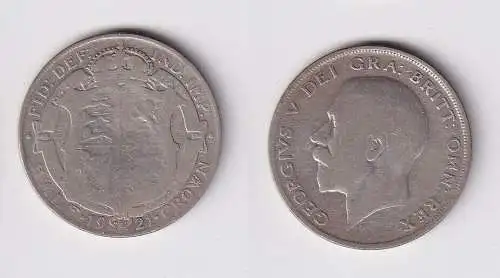 1/2 Crown Silber Münze Großbritannien 1921 Georg V. (166537)