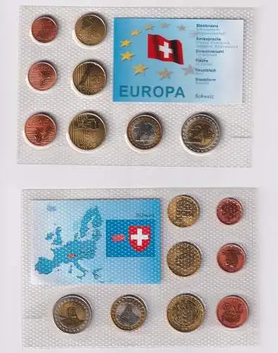 Kursmünzsatz KMS Euro Essai Pattern Probe Schweiz 2003 im Blister (167113)