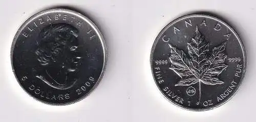 5 Dollar Silber Münze Kanada Meaple Leaf 2009 1 Unze Feinsilber (166745)
