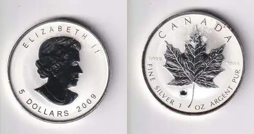 5 Dollar Silber Münze Kanada Meaple Leaf 2009 1 Unze Feinsilber (166081)