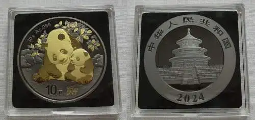10 Yuan Silbermünze China Panda 2024 Golden Enigma Edition Stgl. (102783)