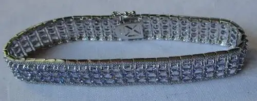 Harry Ivens IV Tansanit Armband Silber 925 rhodiniert 25,4ct. 21,5cm (156933)