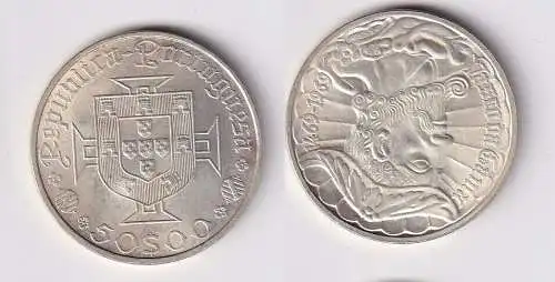 50 Escudos Silbermünze Portugal Vasco da Gama1469-1969 (166751)