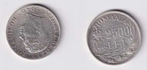 25000 Lei Silber Münze Rumänien Mihai I. 1946 ss+ (147035)