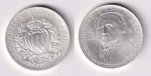 5 Euro Silber Münze San Marino Melchiorre Delfico 2006 Stgl. (144488)