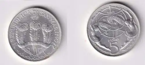 5 Euro Silber Münze San Marino Chancengleichheit 2007 Stgl. (149271)