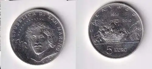 5 Euro Silber Münze San Marino Caravaggio 2010 Stgl. (143936)