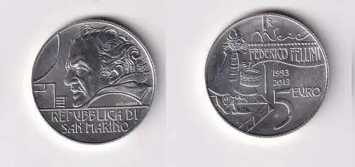 5 Euro Silber Münze San Marino Federico Fellini 2013 Stgl. (142118)