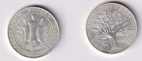 5 Euro Silber Münze San Marino Internationaler Tag des Waldes 2019 Stgl.(148324)