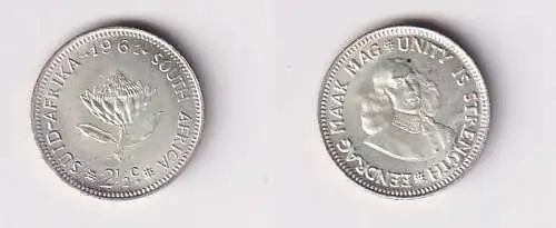 2 1/2 Cents Silber Kursmünze Südafrika 1961 vz (166813)