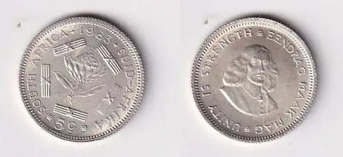 5 Cents Silber Kursmünze Südafrika 1963 vz (166820)
