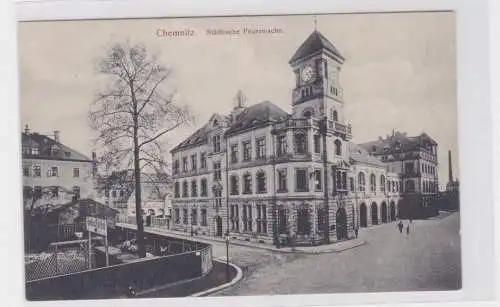 904583 Ak Chemnitz - Partie an der städtischen Feuerwache um 1910