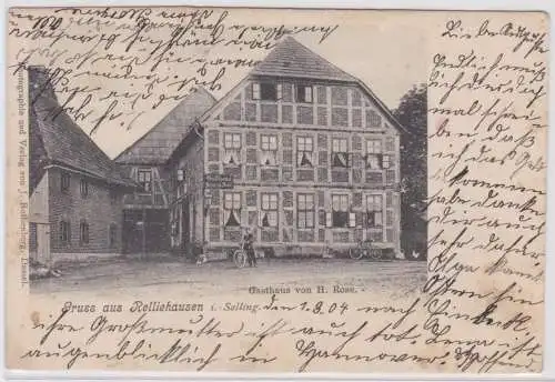 903063 Ak Gruß aus Relliehausen im Solling Gasthaus von H.Rose 1904