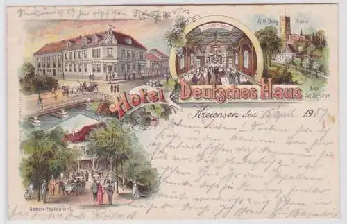902320 Ak Lithographie Kreiensen Hotel Deutsches Haus 1907