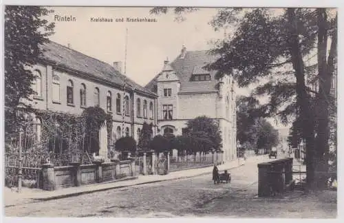 903202 Ak Rinteln an der Weser Kreishaus und Krankenhaus um 1920