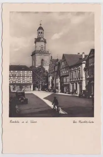 902971 Ak Rinteln an der Weser der Marktplatz um 1940