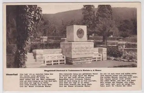902936 Ak Dingelstedt Denkmal in Todenmann bei Rinteln an der Weser 1932