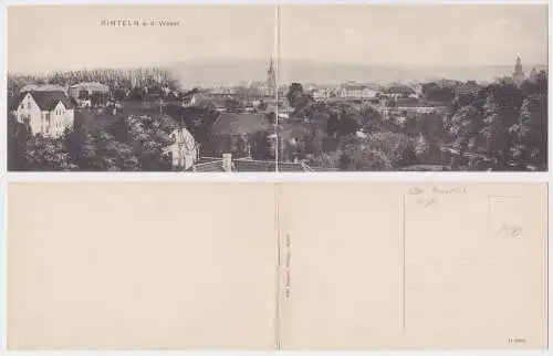902788 Klapp Ak Rinteln an der Weser Panorama um 1910