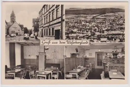902469 Ak  Gruß aus dem Weserbergland Hameln Gasthof zum goldenen Anker um 1940