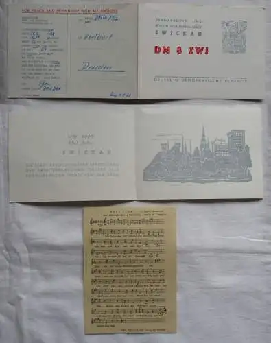 83219 QSL Karte Amateur Funker DDR 850 Jahre Zwickau Robert Schumann Stadt 1968