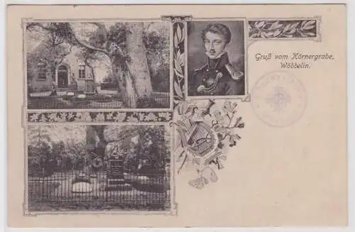 901631 Mehrbild Ak Gruß vom Körnergrabe Wöbbelin i.M. 1913