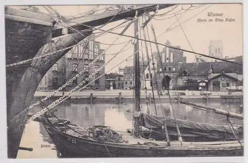 37217 AK Wismar - Motiv im Alten Hafen 1909