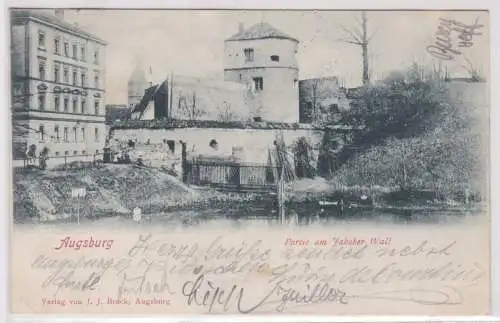 12221 Ak Augsburg - Partie am Jakober Wall 1900