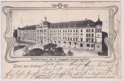 35526 Ak Gruss aus Ursberg! Mutterhaus der S. Josephs-Congregation 1903