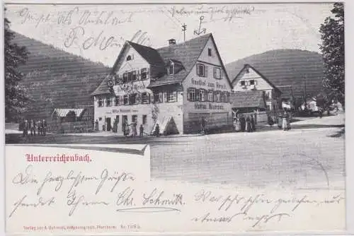 52757 Ak Unter-Reichenbach - Gasthof zum Hirsch Mathias Weisenstein 1904