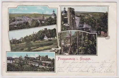 901906 Mehrbild Ak Frauenstein im Erzgebirge 1900