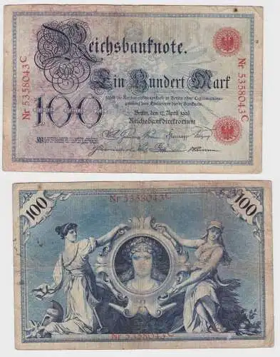 100 Mark Reichsbanknote Deutsches Reich 17.April 1903 (162744)