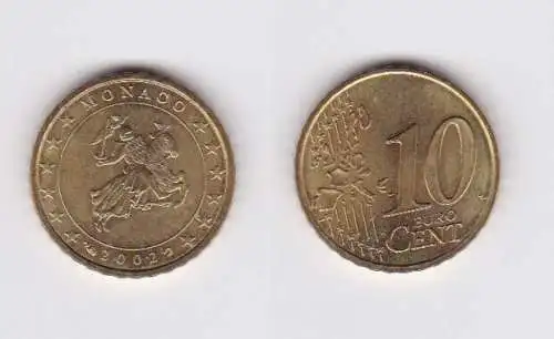 10 Cent Messing Münze Monaco 2002 Siegel der Fürstenfamilie Grimaldi (162543)
