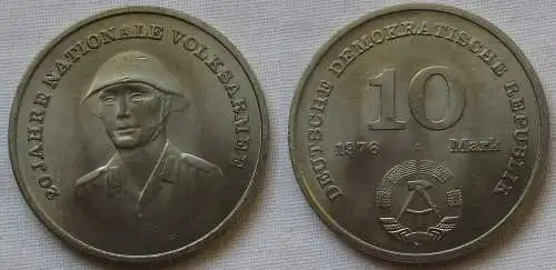DDR Gedenk Münze 10 Mark 20 Jahre Nationale Volksarmee NVA 1976 (162571)