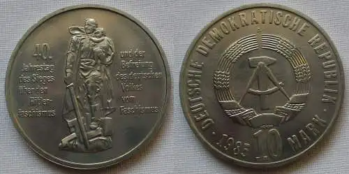 DDR Gedenk Münze 10 Mark 40 Jahre Kriegsende 1985 (162073)