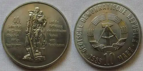 DDR Gedenk Münze 10 Mark 40 Jahre Kriegsende 1985 (162269)