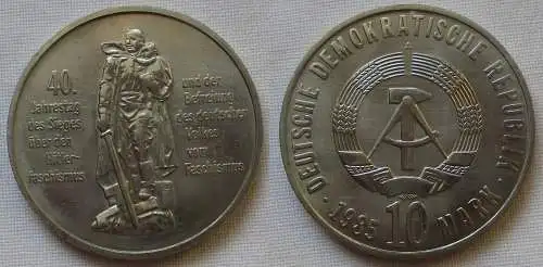 DDR Gedenk Münze 10 Mark 40 Jahre Kriegsende 1985 (162524)