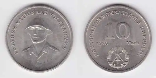 DDR Gedenk Münze 10 Mark 20 Jahre Nationale Volksarmee NVA 1976 (142183)
