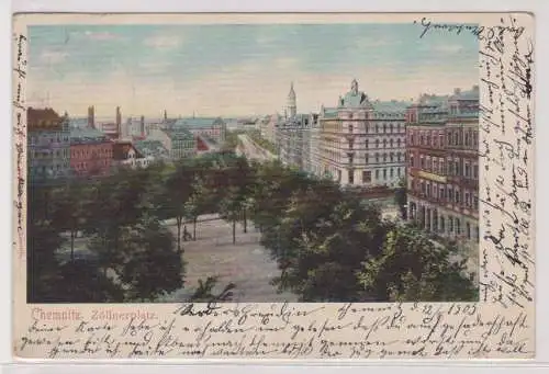 95691 Ak Chemnitz Zöllnerplatz 1903