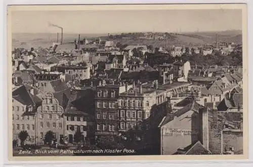 92201 Ak Zeitz Blick vom Rathausturm nach Kloster Posa 1935