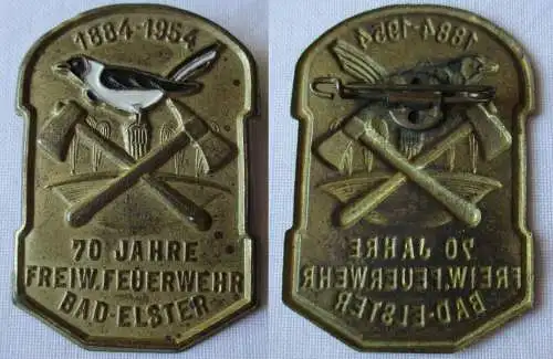 DDR Abzeichen 70 Jahre Freiwillige Feuerwehr Bad Elster 1884 - 1954 (142143)