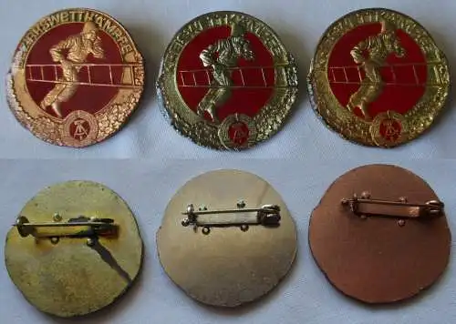 DDR Siegeranstecknadel Bezirks- und Kreiswettkämpfe Gold bis Bronze (146646)