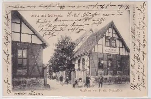902109 Ak Gruß aus Schwenda Gasthaus von Friedrich Großstück um 1910
