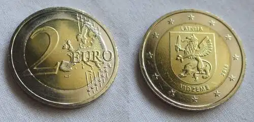 2 Euro Gedenkmünze Lettland 2016 Region  Vidzeme Stgl. (159255)