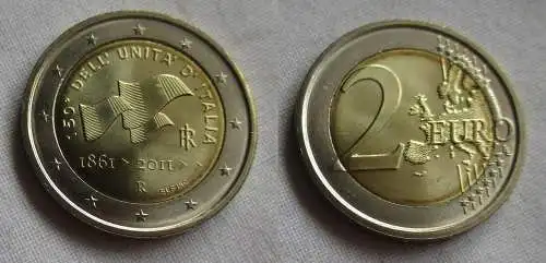 2 Euro Gedenkmünze Italien 150 Jahre Vereinigung Italiens 2011 Stgl. (159048