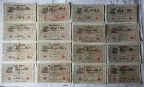 Sammlung 16x  1000 Reichsmark Banknoten 21.4.1910 versch. Buchstaben (105168)