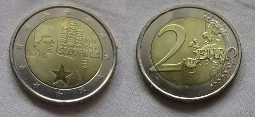 2 Euro Gedenkmünze Slowenien Franc Rozman Stane 2011 Stgl.  (159047)