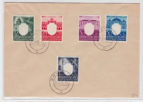 76549 Brief mit 5 Briefmarken Generalgouvernement Krakau 1943