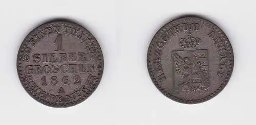 1 Silbergroschen Münze Herzogtum Anhalt 1862 A (130883)