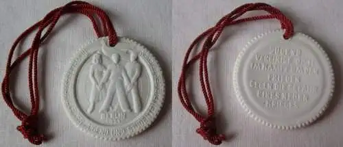 DDR Porzellan Medaille Weltfestspiele der Jugend Berlin 1951 (153473)